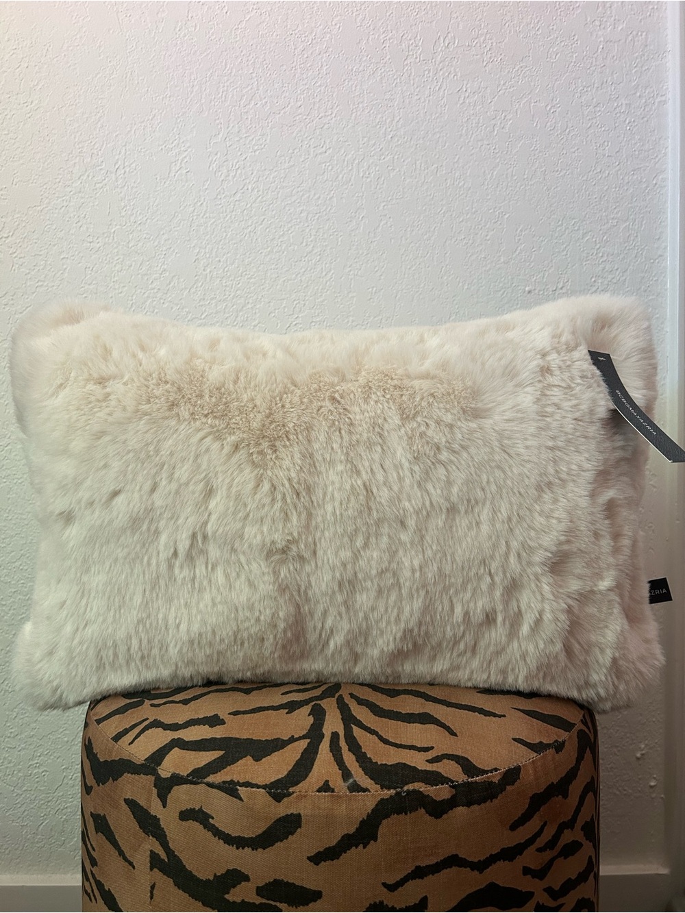 BCBGMaxazria Luxury Faux Fur Decorative Throw Pillow